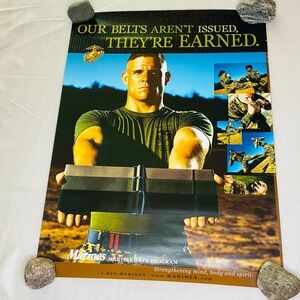 VTG US‎ Marine Corps Recruitment Poster Marine Double Sided Martial Arts 18x24